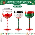 Christmas Wine Glasses 18 6 Oz Set Of 6 Festive Santa Belt Snowman Drinking G   