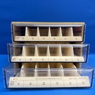 Vintage Dmc 3 Drawer Wooden Thread Floss Storage Cabinet Box W  Dividers