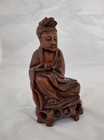 Antique Chinese Wood-carved Buddha Statue From The Qing Dynasty