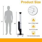 56 Inch Patio Pellet Heater Outdoor Smokeless Portable Wood Pellet Burning Flame