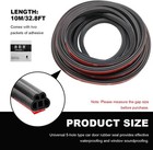 Car Door Rubber Seal Strip  32 8ft Double Layer 5-hole Self-adhesive -32 8 Feet