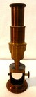 Vintage Brass Pocket Field Microscope With Wooden Box  Unmarked