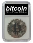 20 Pcs Gold   Silver Plated Bitcoin Tokens Assorted Coin Set Lot W display Cases