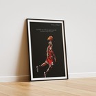 Michael Jordan Poster Basketball Wall Art Premium Glossy Photo