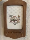 Vintage Wood Wall Hanging With 2 Geese     east Or West Home Is Best    Cross Stitch