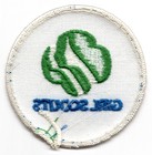 Patch Vintage Iconic Logo C1980 Girl Scouts Three-profile Trefoil Design 3 