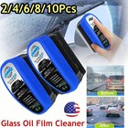 2x Automotive Oil Film Cleaning Brush Reusable Car Glass Cleaning Board Remover