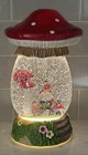 Cracker Barrel  Acrylic Mushroom Gnome Glitter Light Up Snow Globe Night Light