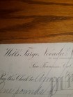 Wells Fargo Nevada National Bank 1905 Check