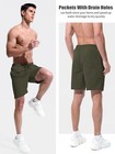 Quick Dry Mens Swim Trunks With Pockets 7 Inch Inseam Mesh Lining Beach Shorts