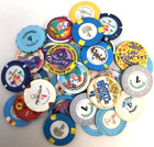 Vintage Las Vegas Casino Poker Chips Random Lot Of  36  Four Queens  Fitz Ect  e
