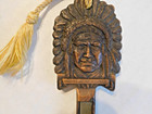 Vintage Bronze Figural Indian Chief Great Bend  Kansas Ks Key To The City
