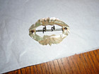 Antique Victorian Genuine Mother Of Pearl Belt Buckle Iridescent Art Deco D-9