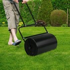 New 19 x 43  Heavy Duty Push Tow Garden Lawn Roller Steel Drum With Drain Plug