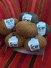Lot Of 7 Ice Yarn Master Alpaca Fine  Green And Brown 