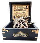 J scott Antique Sextant Nautical Brass Working Marine Vintage With Wooden Box