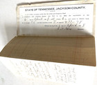 Antique 1908 Tennessee Land Deed Jackson County Manuscript Americana Signed