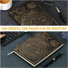 Vintage Map Embossed Leather Notebook Travel Journal-daily Notepad-business Note