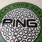 Vintage Ping Golf Sign - Play Your Best Golfing Dealer Porcelain Gas Pump Sign