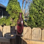 Purple Glass Decorative Bottle Textured Collectible Vase Accent Piece