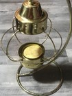 Brass Color Lantern Hanging Tea Light Holder With Brass Stand
