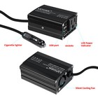 Car Auto 200w Power Inverter Dc 12v To Ac 110v 120v Converter With 2usb Black