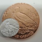 1 10 Oz Incuse Indian Round  1 10 Oz  999 Fine Silver And 1 Oz  999 Fine Copper 