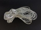 50 Qty Silver 10  Metallic Stretch Loops Elastic Cord Loop Gift   Jewelry Boxes 