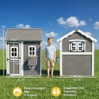 Playhouse For Kids Outdoor With Floors  For 3-8 Years Old  Gray
