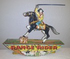 Vintage Marx Tin Litho  range Rider  Cowboy Wind Up Toy - 1930 s - Partial Works