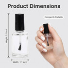 10pcs 0 5oz Transparent Empty Nail Polish Bottles With Brush Caps Glass Polish S