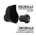 Decibullz Professional High Fidelity Earplugs   Black