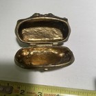 Antique Art Nouveau Gold Jewelry Trinket Footed Hinged Lidded Casket Box
