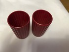 Set Of 2 Vintage 1998 Hasbro Yahtzee Red Plastic Shaker Dice Cups   Made In Usa