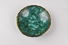 Small Malachite Dish Malachite Bowl Round From Congo  8 7 Cm     21466
