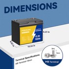 Poeruni 12v 100ah Lithium Lifepo4 Battery 8000  Deep Cycles For Rv Solar Marine