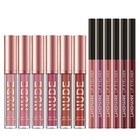 Lip Liner And Lipstick Makeup 12 Pcs Set 6 Matte Lipstick 6 Lip Liner Pens Water