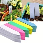 100 Plant Label White Plastic Tags Stick Garden Seed Pot Tray Markers Greenhouse