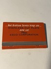 Vintage Esco Corporation Feature Matchbook Full