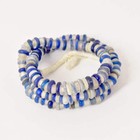 Dutch Donut Translucent And Cobalt Blue Trade Beads