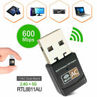600mbps Wireless Usb Ethernet Pc Wifi Ac Adapter Lan 802 11 Dual Band 2 4g   5g