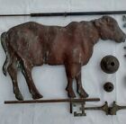 Rare Antique Copper Cow Weathervane  Texas Ranch  Early 1900 s 20x31  