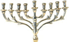 Vintage Jewish Hanukkah Menorah Judaism Jerusalem Israel Chanukah Hebrew Judaica
