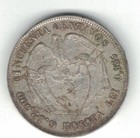 Colombia Silver 50 Centavos Xf-au Coin 1881 Year  Km 177