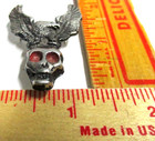 Eagle Skull Pin Vintage Collectible Old Biker Vest Hat Pinback Bird Memorabilia
