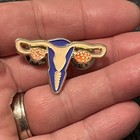 Uterus Ovary Fertility Lapel Pin Ob Nurse Obgyn  P6239