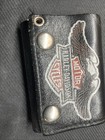 Harley Davidson Motorcycle Biker Wallet Eagle Patch Leather