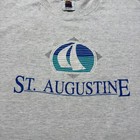 Vintage 90s St  Augustine Florida Sailboat Graphic Souvenir T-shirt Usa Made Xl