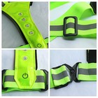 Adjustable Elastic Electric Scooter Flashing Warning Lights Vest High Visibility