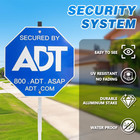 Security Signs   10 Pcs Adt Window Stickers 28  Adt Yard Sign With Aluminum Stak